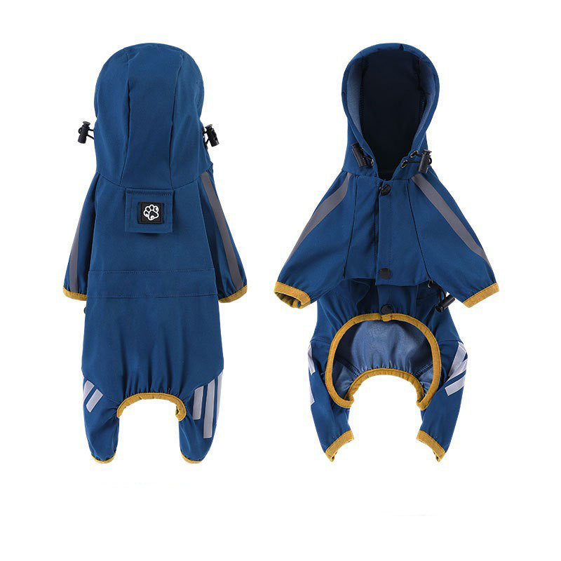 Sily Pet Raincoat Four-legged Raincoat For Dogs Small Dog Outing Clothes Tractable Waterproof Clothing Pet Clothing Cat Costume