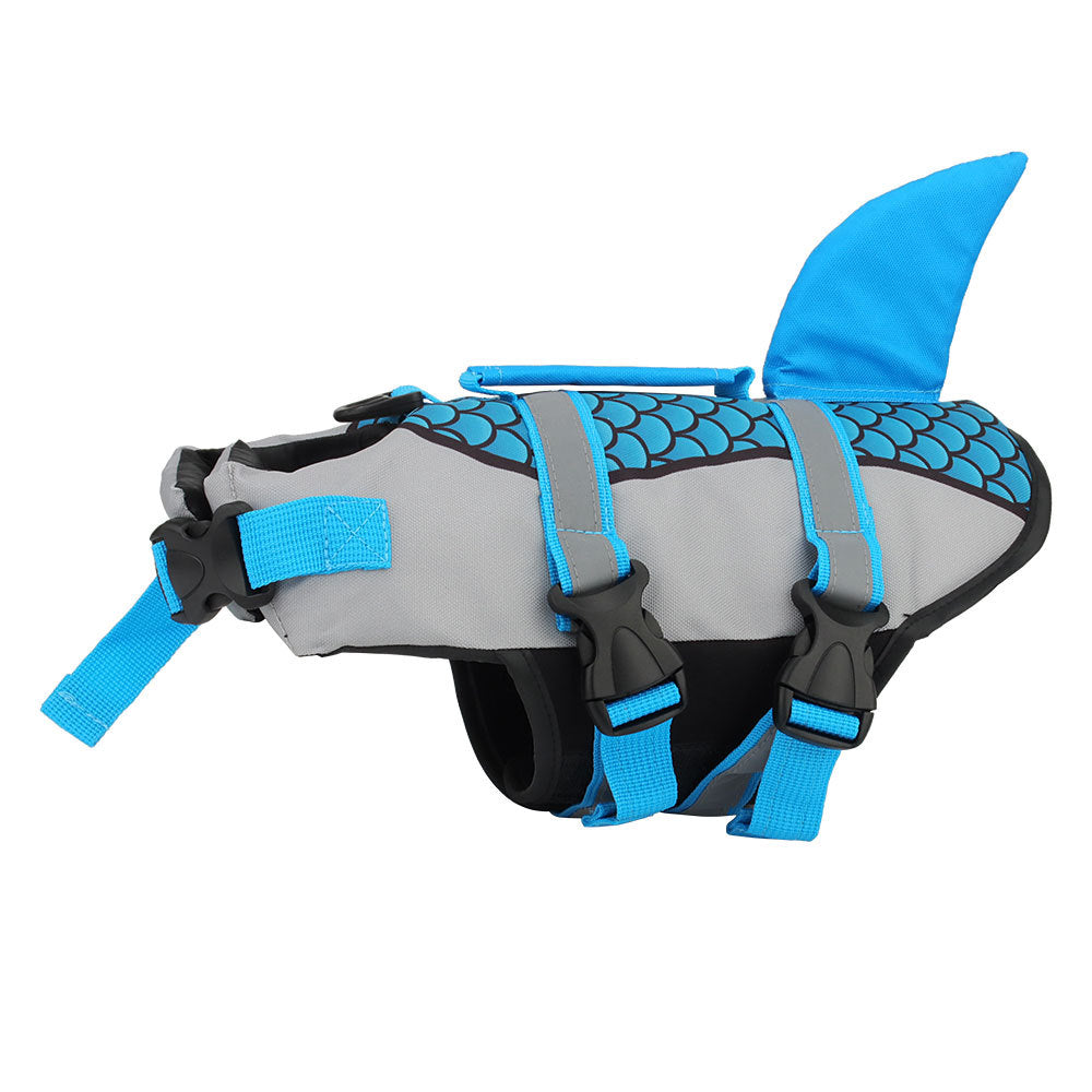 Swim Pet Dog Life Jacket Vest Clothes Life Vest Collar Harness Pets Swimming Summer Swimwear Scales Shark Pet Products