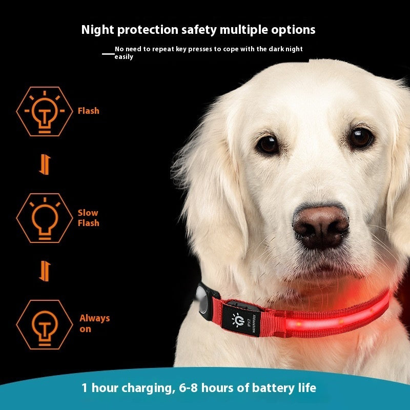 Protective Cover Positioning Tracker Waterproof LED Pet Luminous Collar