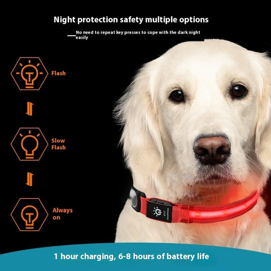 Protective Cover Positioning Tracker Waterproof LED Pet Luminous Collar