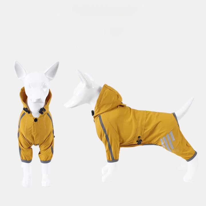 Sily Pet Raincoat Four-legged Raincoat For Dogs Small Dog Outing Clothes Tractable Waterproof Clothing Pet Clothing Cat Costume